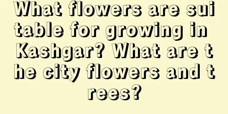 What flowers are suitable for growing in Kashgar? What are the city flowers and trees?