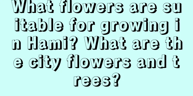 What flowers are suitable for growing in Hami? What are the city flowers and trees?