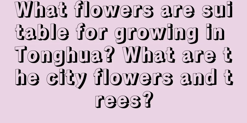 What flowers are suitable for growing in Tonghua? What are the city flowers and trees?