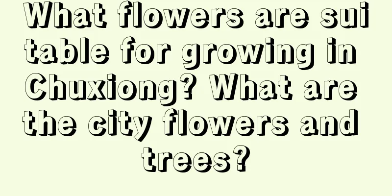 What flowers are suitable for growing in Chuxiong? What are the city flowers and trees?