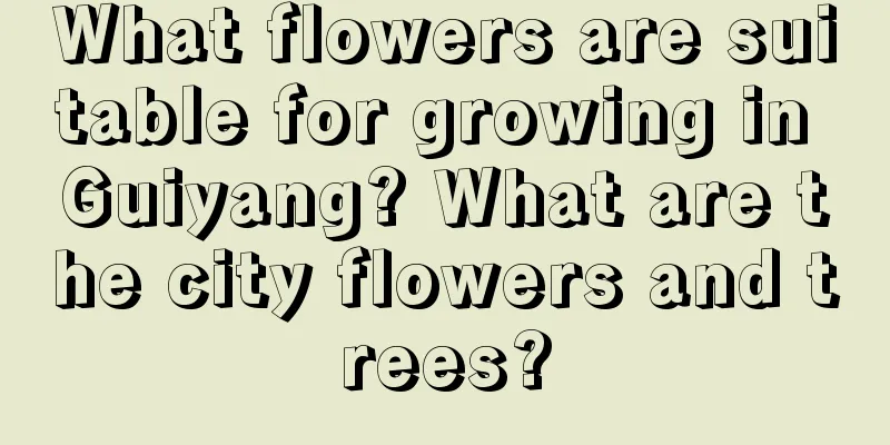 What flowers are suitable for growing in Guiyang? What are the city flowers and trees?