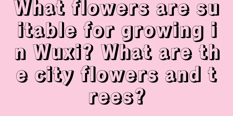 What flowers are suitable for growing in Wuxi? What are the city flowers and trees?