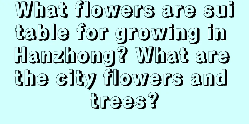 What flowers are suitable for growing in Hanzhong? What are the city flowers and trees?