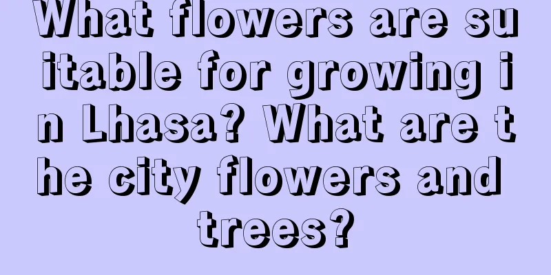 What flowers are suitable for growing in Lhasa? What are the city flowers and trees?