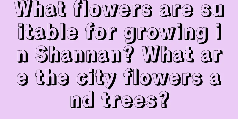 What flowers are suitable for growing in Shannan? What are the city flowers and trees?