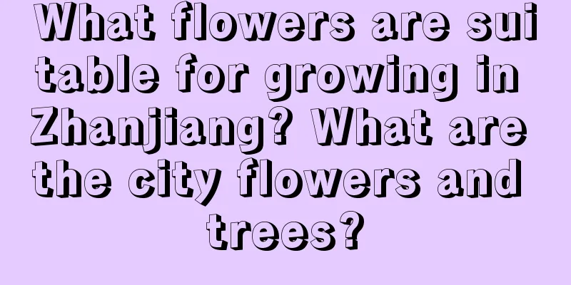 What flowers are suitable for growing in Zhanjiang? What are the city flowers and trees?