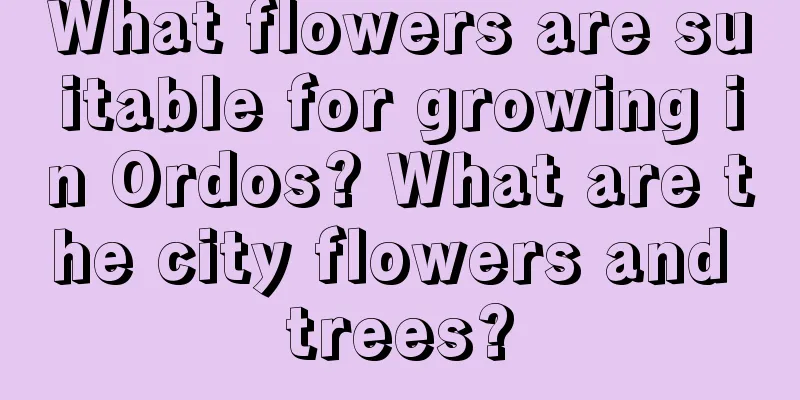 What flowers are suitable for growing in Ordos? What are the city flowers and trees?