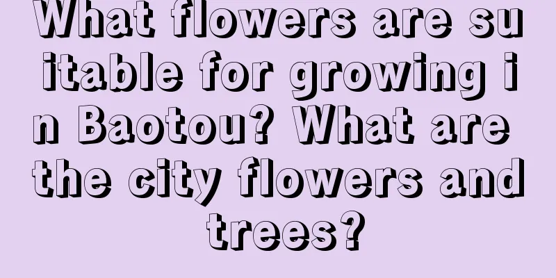 What flowers are suitable for growing in Baotou? What are the city flowers and trees?