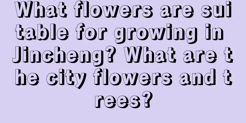 What flowers are suitable for growing in Jincheng? What are the city flowers and trees?