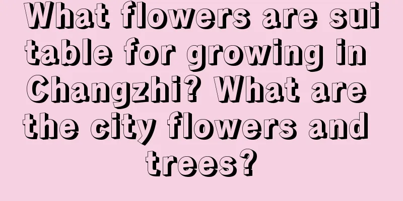 What flowers are suitable for growing in Changzhi? What are the city flowers and trees?