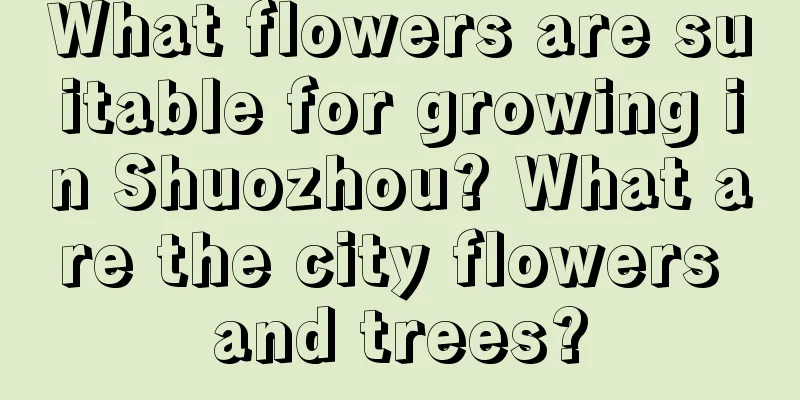 What flowers are suitable for growing in Shuozhou? What are the city flowers and trees?