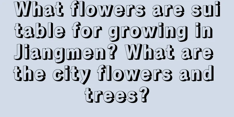 What flowers are suitable for growing in Jiangmen? What are the city flowers and trees?