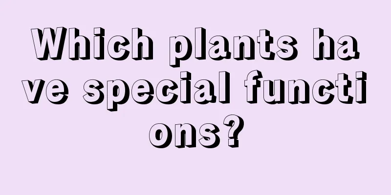 Which plants have special functions?