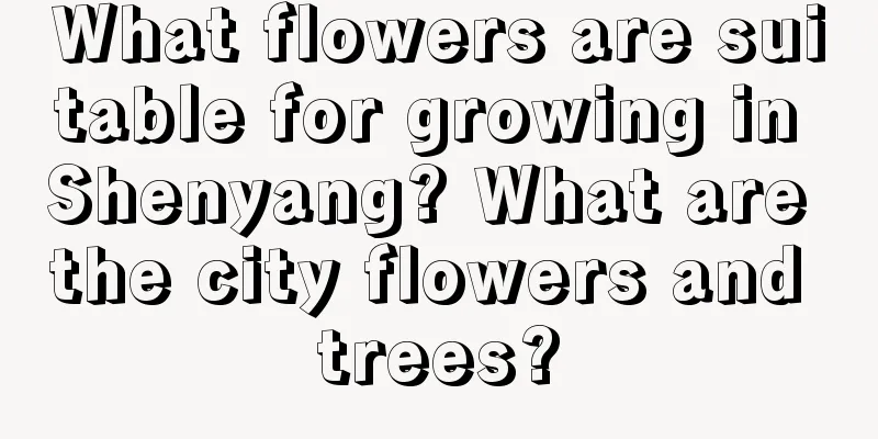 What flowers are suitable for growing in Shenyang? What are the city flowers and trees?