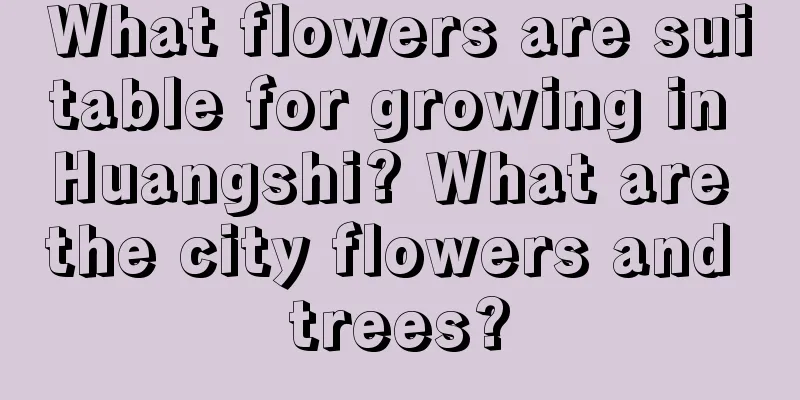 What flowers are suitable for growing in Huangshi? What are the city flowers and trees?