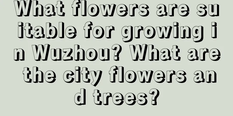 What flowers are suitable for growing in Wuzhou? What are the city flowers and trees?