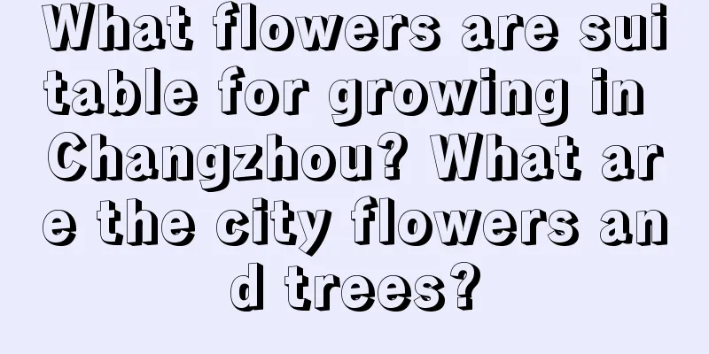 What flowers are suitable for growing in Changzhou? What are the city flowers and trees?