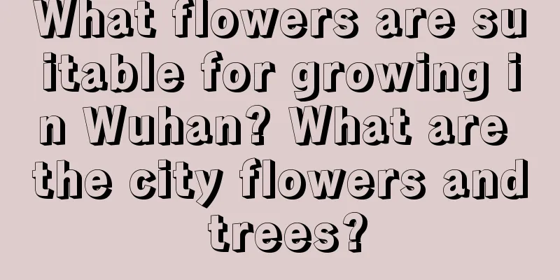 What flowers are suitable for growing in Wuhan? What are the city flowers and trees?