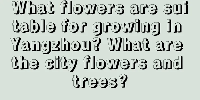 What flowers are suitable for growing in Yangzhou? What are the city flowers and trees?