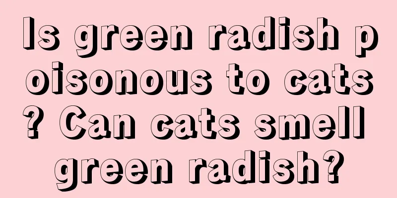 Is green radish poisonous to cats? Can cats smell green radish?