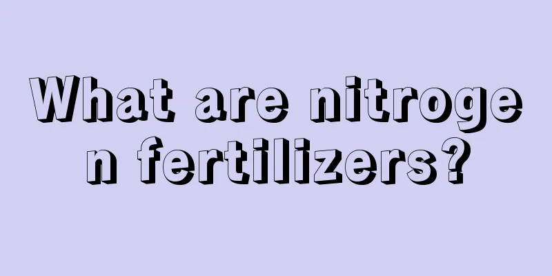 What are nitrogen fertilizers?