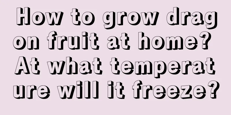 How to grow dragon fruit at home? At what temperature will it freeze?