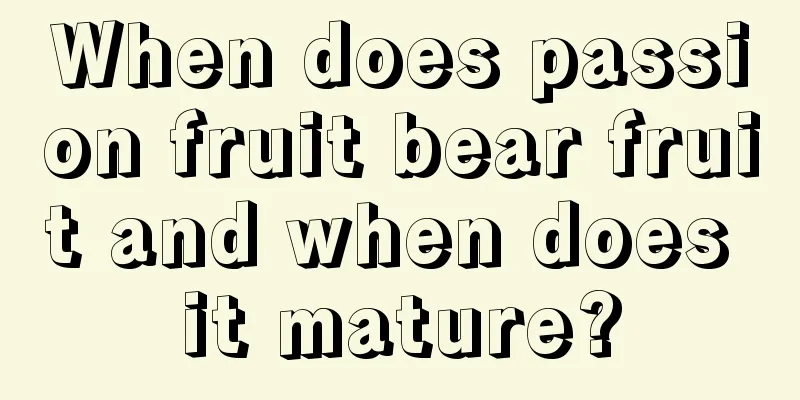 When does passion fruit bear fruit and when does it mature?