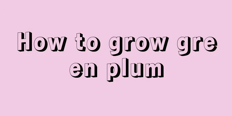 How to grow green plum