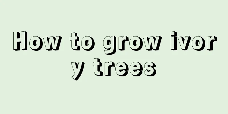 How to grow ivory trees