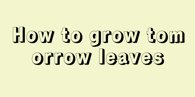 How to grow tomorrow leaves