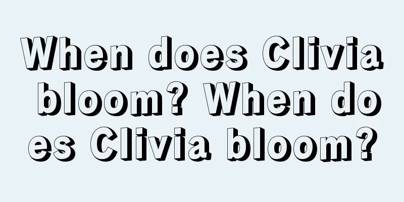 When does Clivia bloom? When does Clivia bloom?