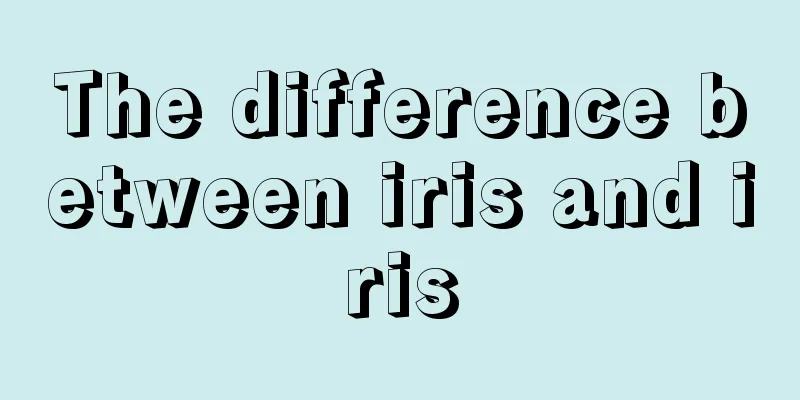 The difference between iris and iris