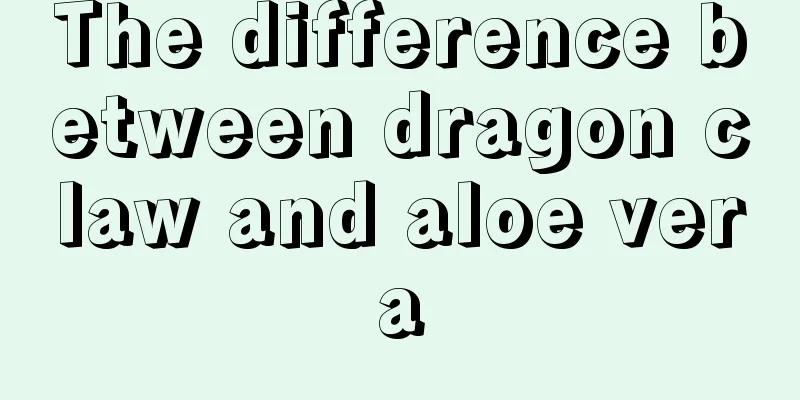 The difference between dragon claw and aloe vera