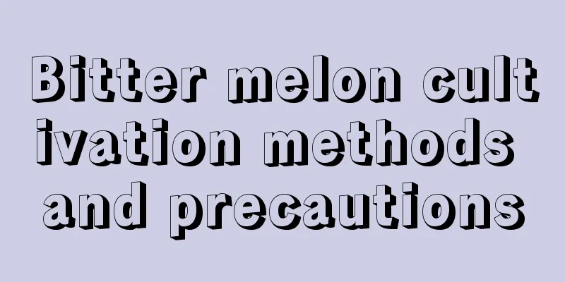 Bitter melon cultivation methods and precautions