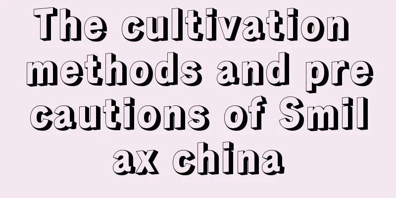 The cultivation methods and precautions of Smilax china