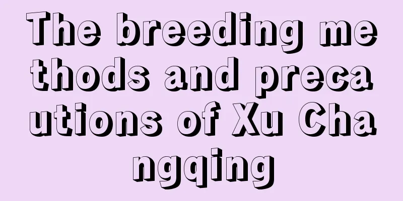 The breeding methods and precautions of Xu Changqing