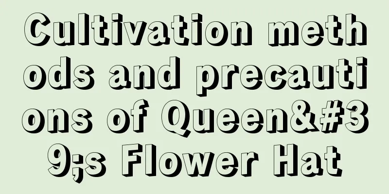 Cultivation methods and precautions of Queen's Flower Hat