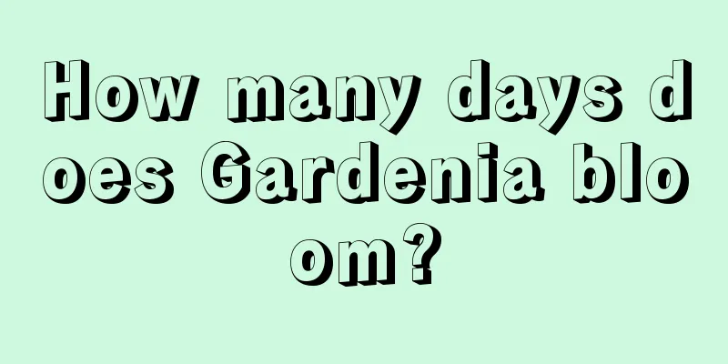 How many days does Gardenia bloom?