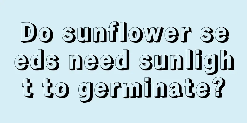 Do sunflower seeds need sunlight to germinate?