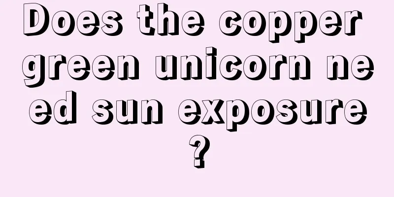 Does the copper green unicorn need sun exposure?