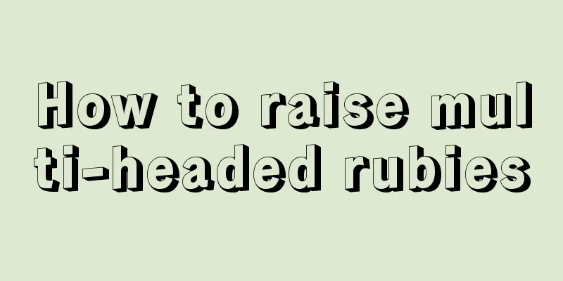 How to raise multi-headed rubies