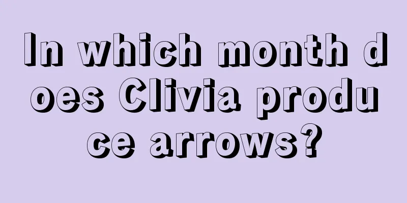 In which month does Clivia produce arrows?