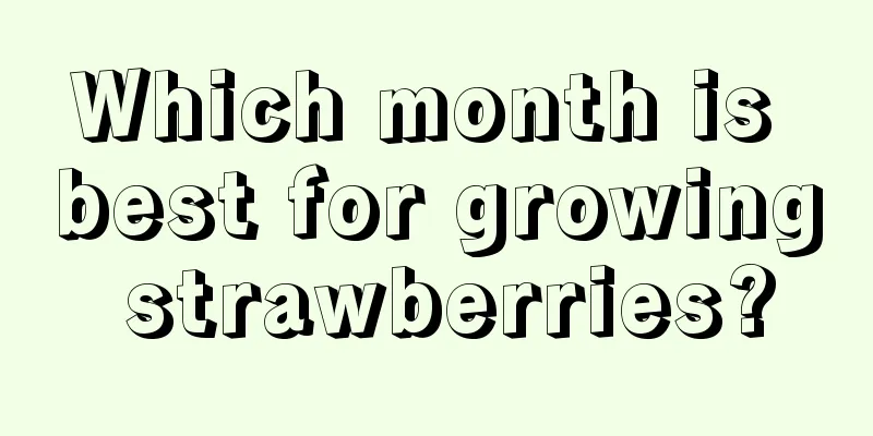 Which month is best for growing strawberries?