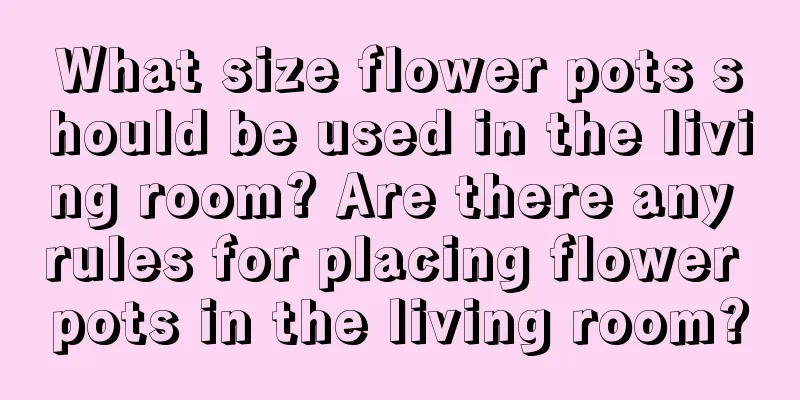 What size flower pots should be used in the living room? Are there any rules for placing flower pots in the living room?