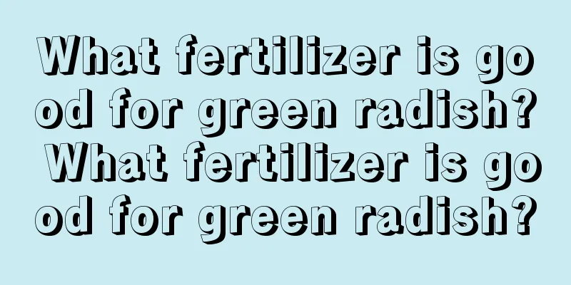 What fertilizer is good for green radish? What fertilizer is good for green radish?