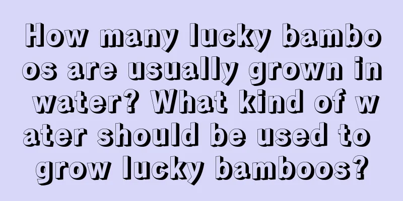 How many lucky bamboos are usually grown in water? What kind of water should be used to grow lucky bamboos?