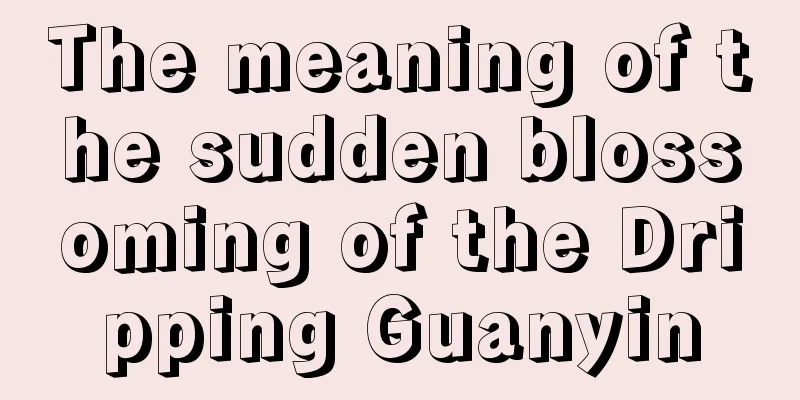 The meaning of the sudden blossoming of the Dripping Guanyin