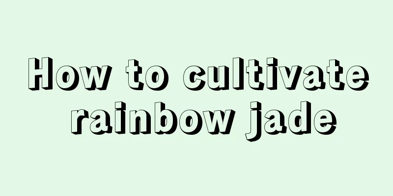 How to cultivate rainbow jade