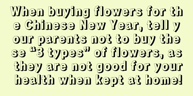 When buying flowers for the Chinese New Year, tell your parents not to buy these “3 types” of flowers, as they are not good for your health when kept at home!