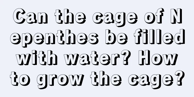 Can the cage of Nepenthes be filled with water? How to grow the cage?